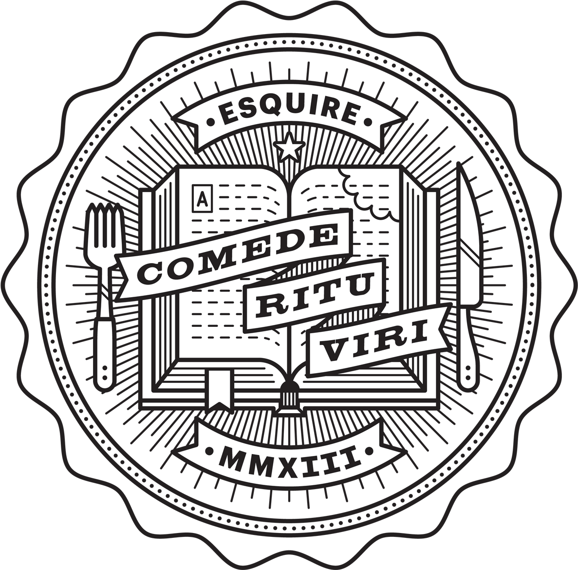 Series Of Crests For Esquire Feature "eat Like A Man - Astrology (1500x1500), Png Download