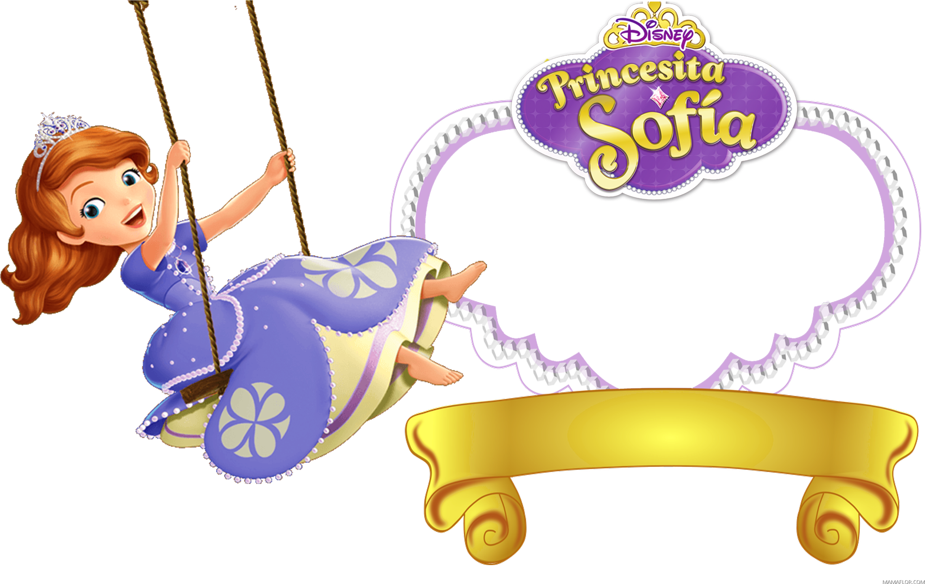 Princesita Sofia Marco Fotos Gratis Imprimir - Princesa Sofia Png (3000x1891), Png Download