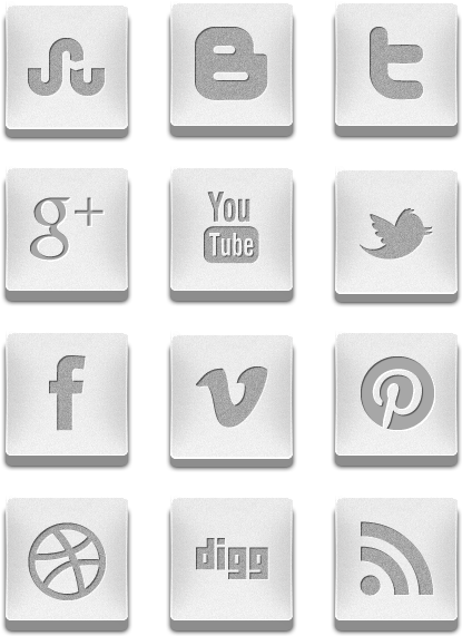 3d Silver Social Media Icons Icon Pack By Creativenerds - Social Icons Pack Silver Png (444x592), Png Download