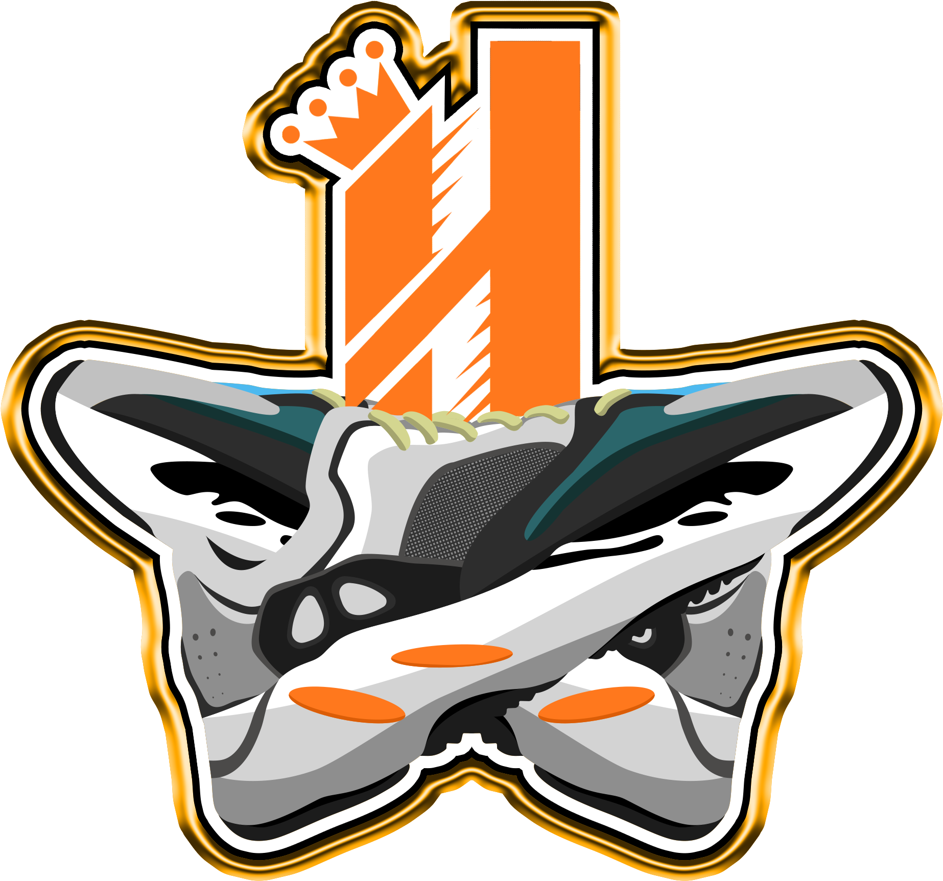 Golden Sticker - Sticker (2048x2048), Png Download