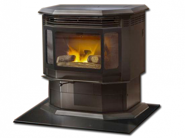 10 Modern Pellet Stoves - Quadrafire Classic Bay 1200 (621x465), Png Download