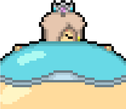 Princess Rosalina Belly Inflation - Pixel Inflation (520x470), Png Download