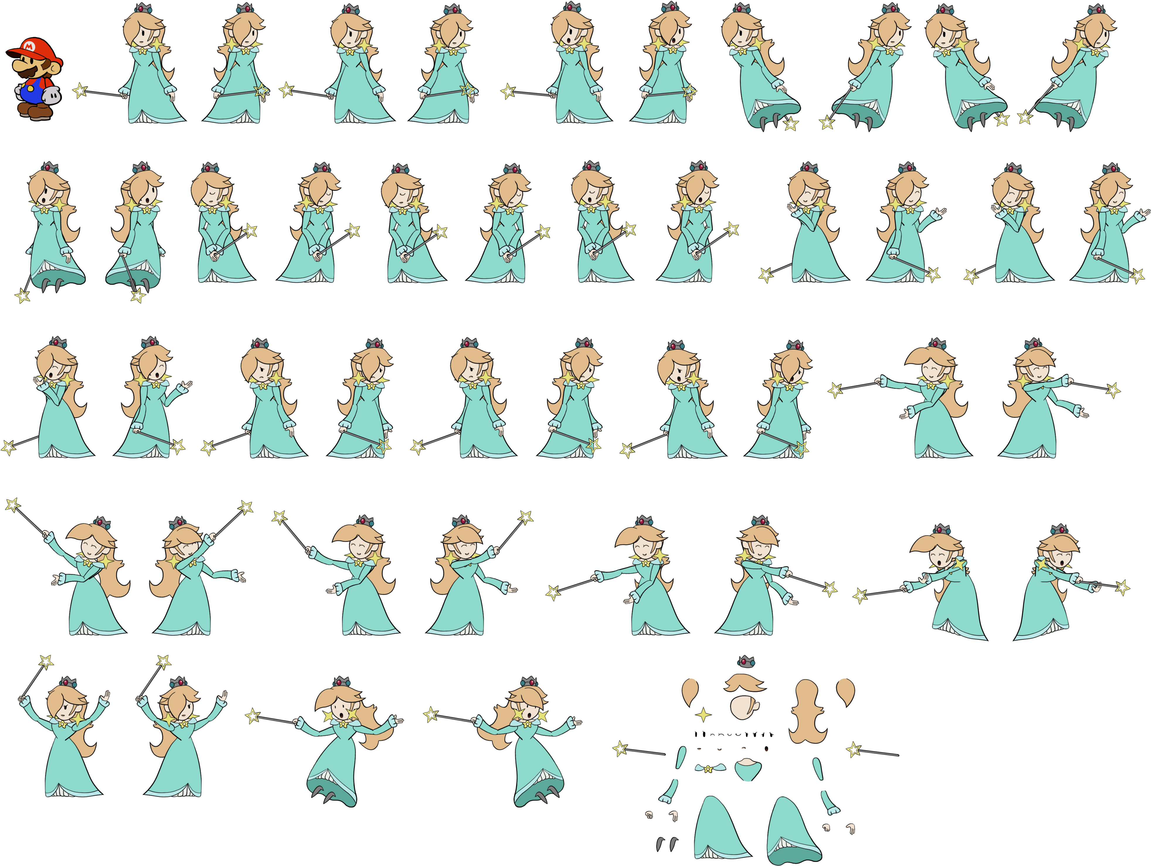 Click For Full Sized Image Rosalina - Paper Mario Rosalina (4075x3136), Png Download