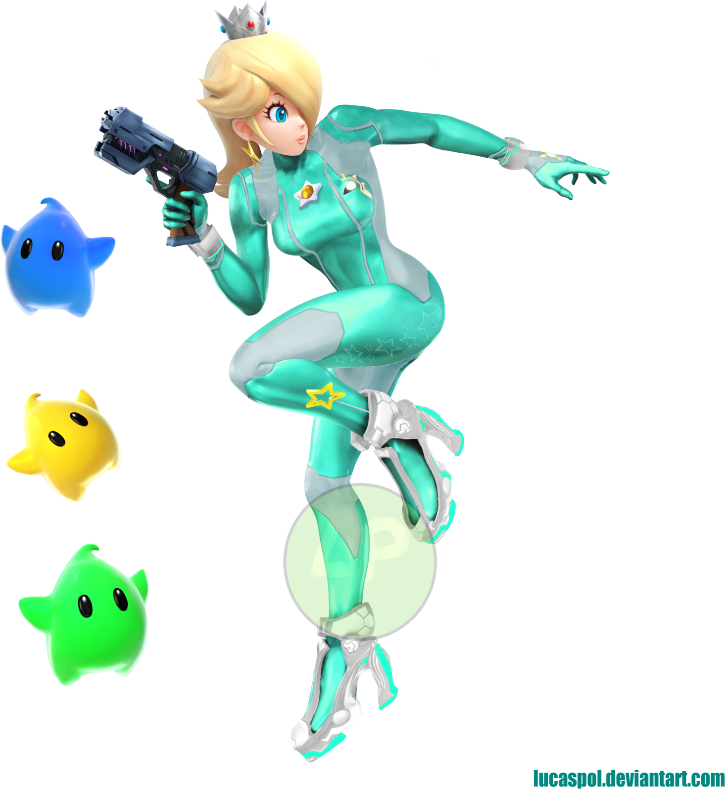 Zero Suit Rosalina By Lucaspol - Princesa Rosalina Súper Smash Bros (1600x1600), Png Download