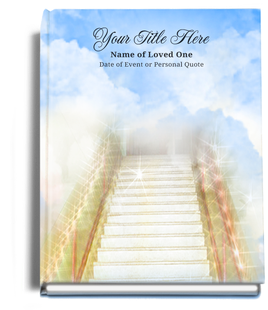 Stairway Perfect Bind Memorial Guest Registry Book - Boardwalk (386x317), Png Download