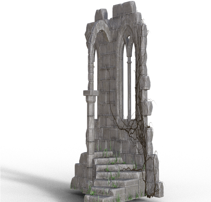 Ruin, Stairs, Window, Old, Stone, Masonry, Gradually - Monument (720x720), Png Download