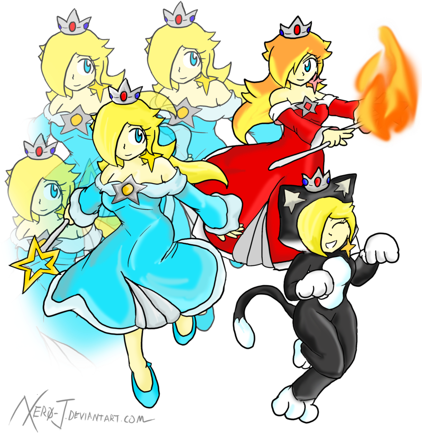 3d World By Xero-j On Deviantart - Super Mario 3d World Princess Rosalina (865x924), Png Download
