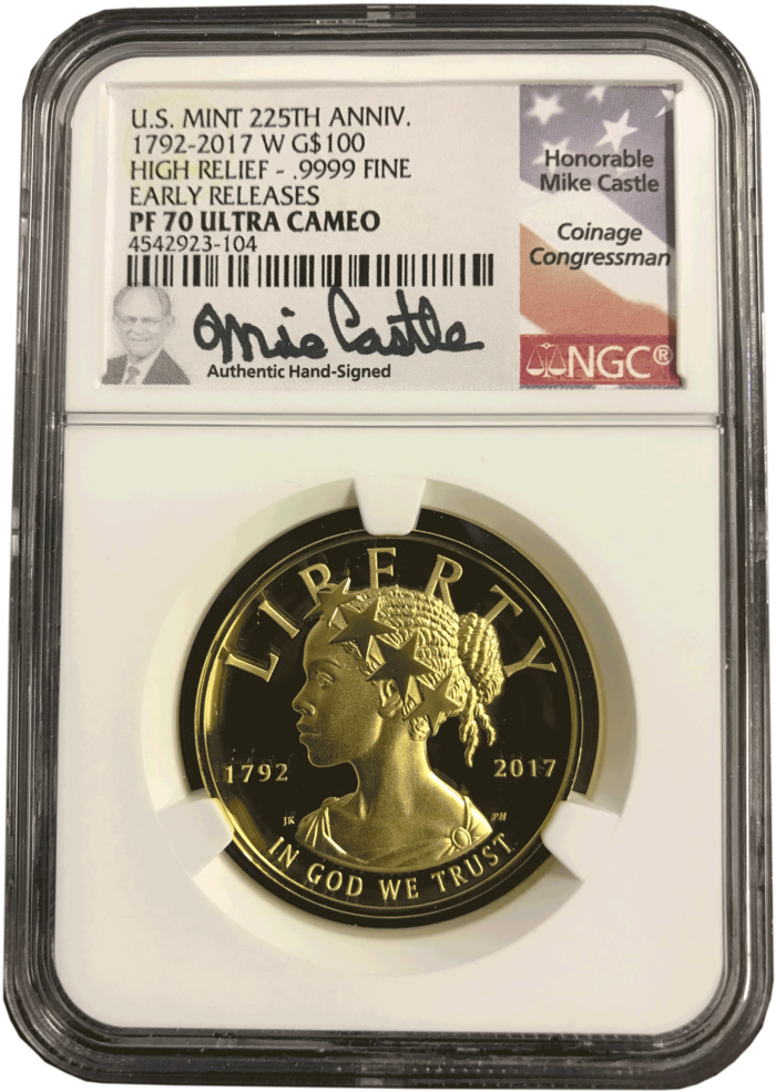 2017 High Relief $100 Gold (1000x1000), Png Download