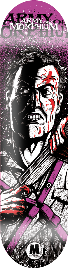 Horror Series Ash Williams - Morphium Skateboards Ash 7.75 (300x1000), Png Download