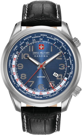 06 4293 04 003 - Swiss Military 06-4293.04.003 Men's Watch Worldtimer (345x600), Png Download
