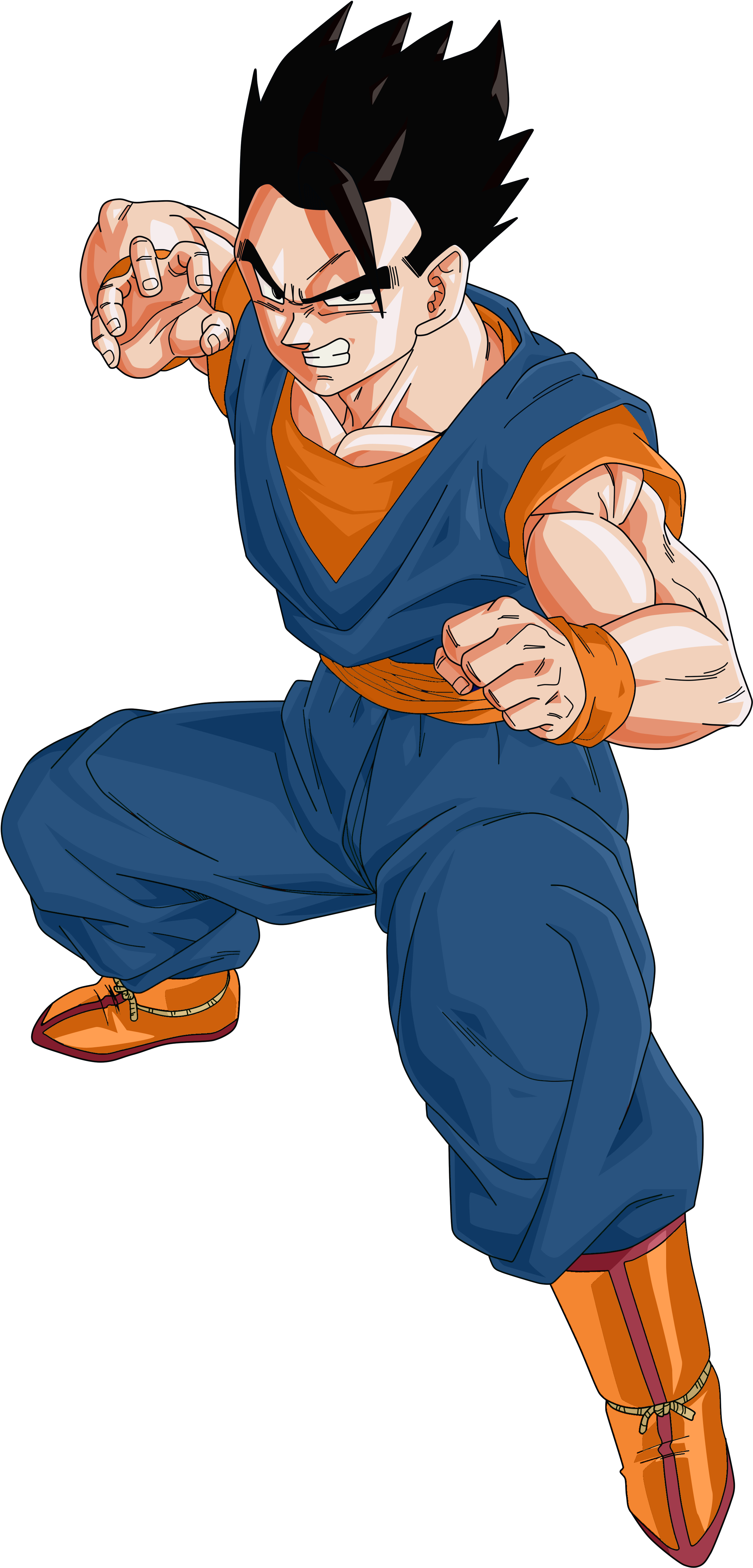 It Looks A Lot Like Vegeto - Dbz Gohan Stance (2500x5000), Png Download