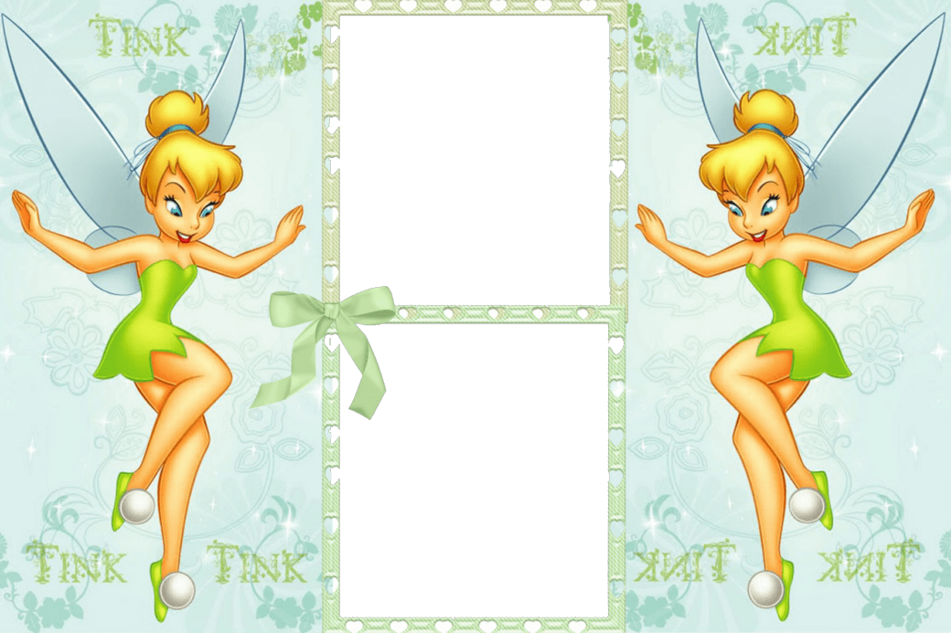 Marco De Foto Campanilla - Dibujo De Tinkerbell Animado (1040x693), Png Download