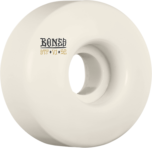 Bones Stf Blanks V1 52mm White Wheels Set - Powell Peralta (600x586), Png Download