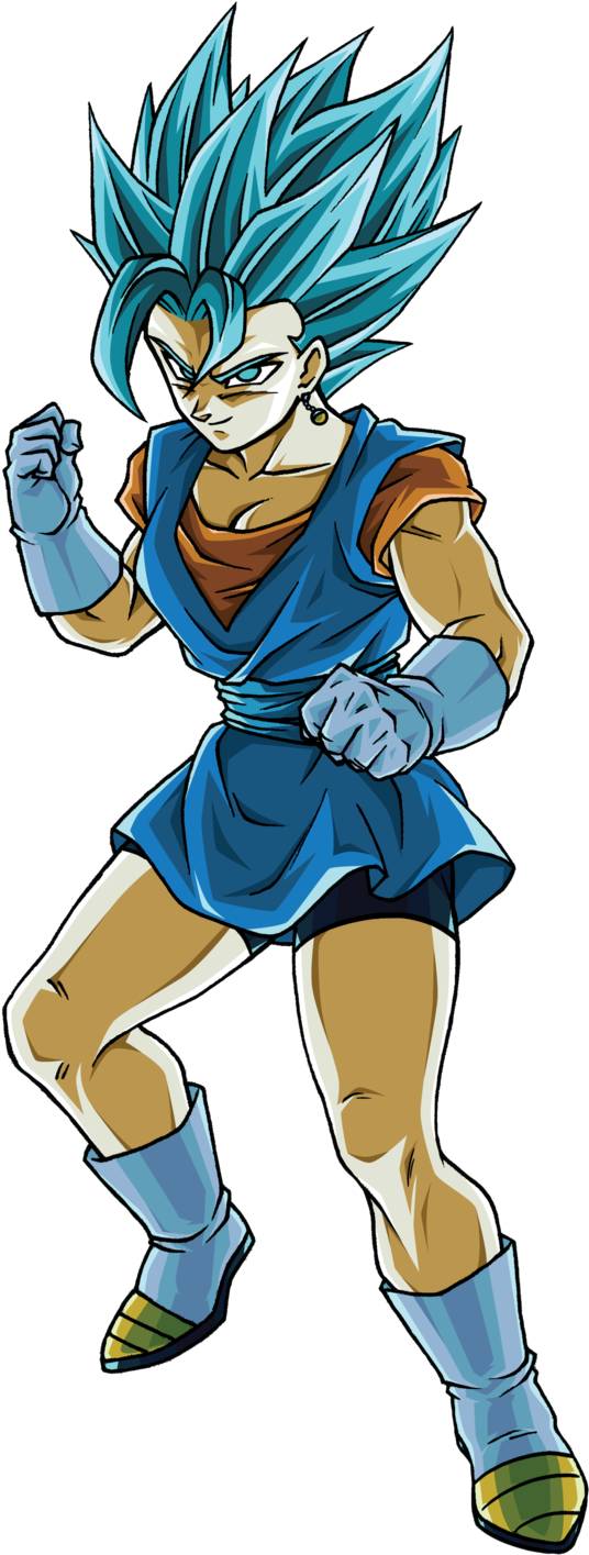 View Fullsize Vegito Image - Vegetto Female (1024x1448), Png Download