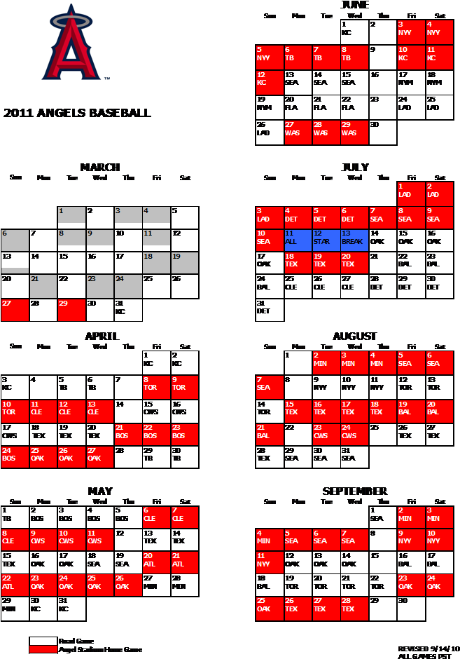 Angels 2011 Schedule Medium - Anaheim Angels Schedule 2017 (689x959), Png Download