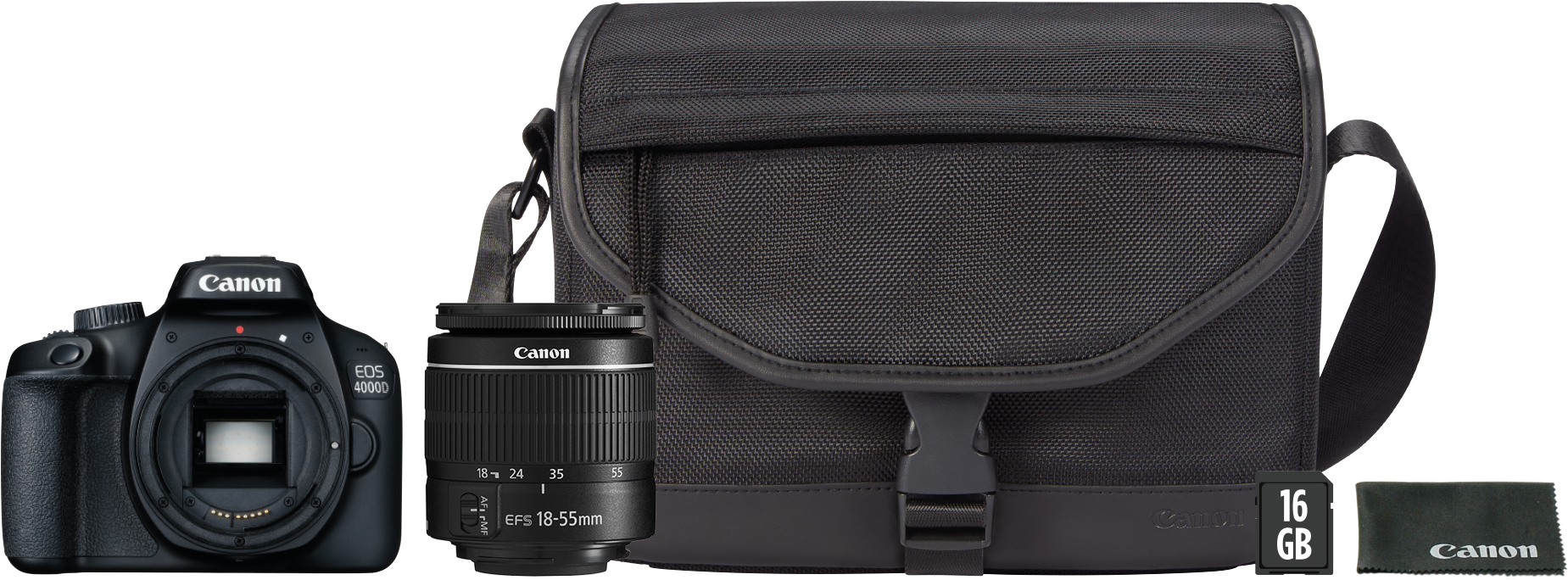 Cámara Fotográfica Digital Réflex Canon Eos 4000d 18-55dc - Canon Ef-s 18-55mm Iii F3.5-5.6 Camera Lens And Ef (1920x1080), Png Download
