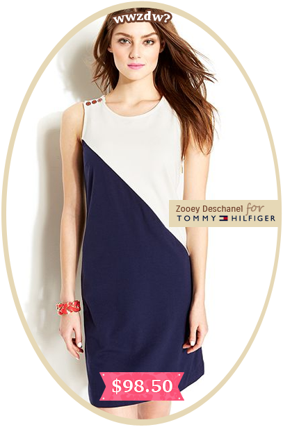 Sleeveless Colorblocked Button-shoulder Shift Dress - Dress (407x615), Png Download