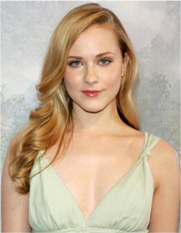 Effie = Zooey Deschanel - Evan Rachel Wood Long Hair (1277x752), Png Download