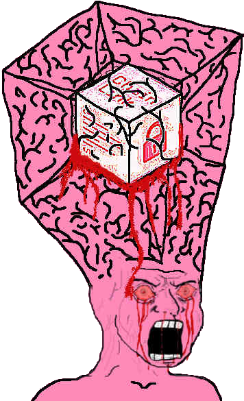 Haha Yes Get Rekt Deluded Linkos - Pink Wojak Biz (500x590), Png Download