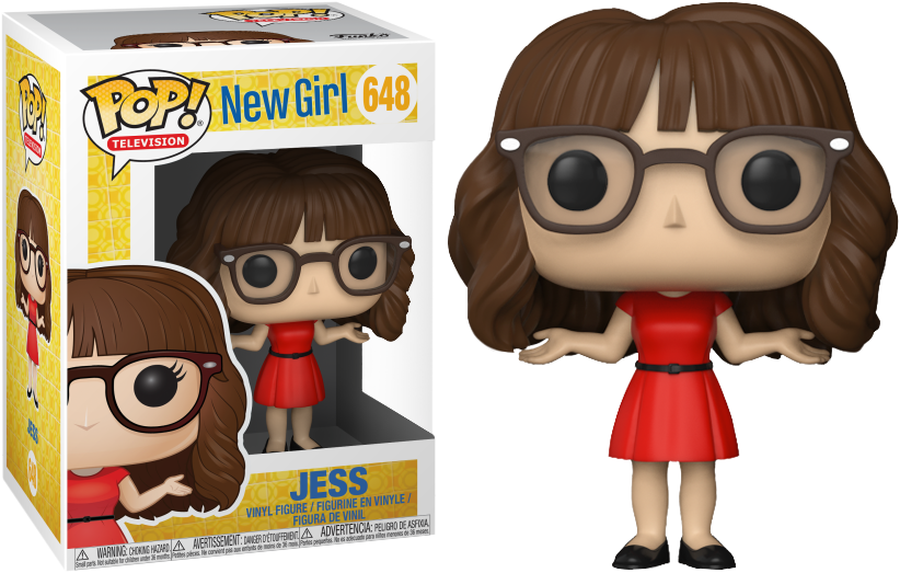 Jess Pop Vinyl Figure - Funko Pop New Girl (822x523), Png Download