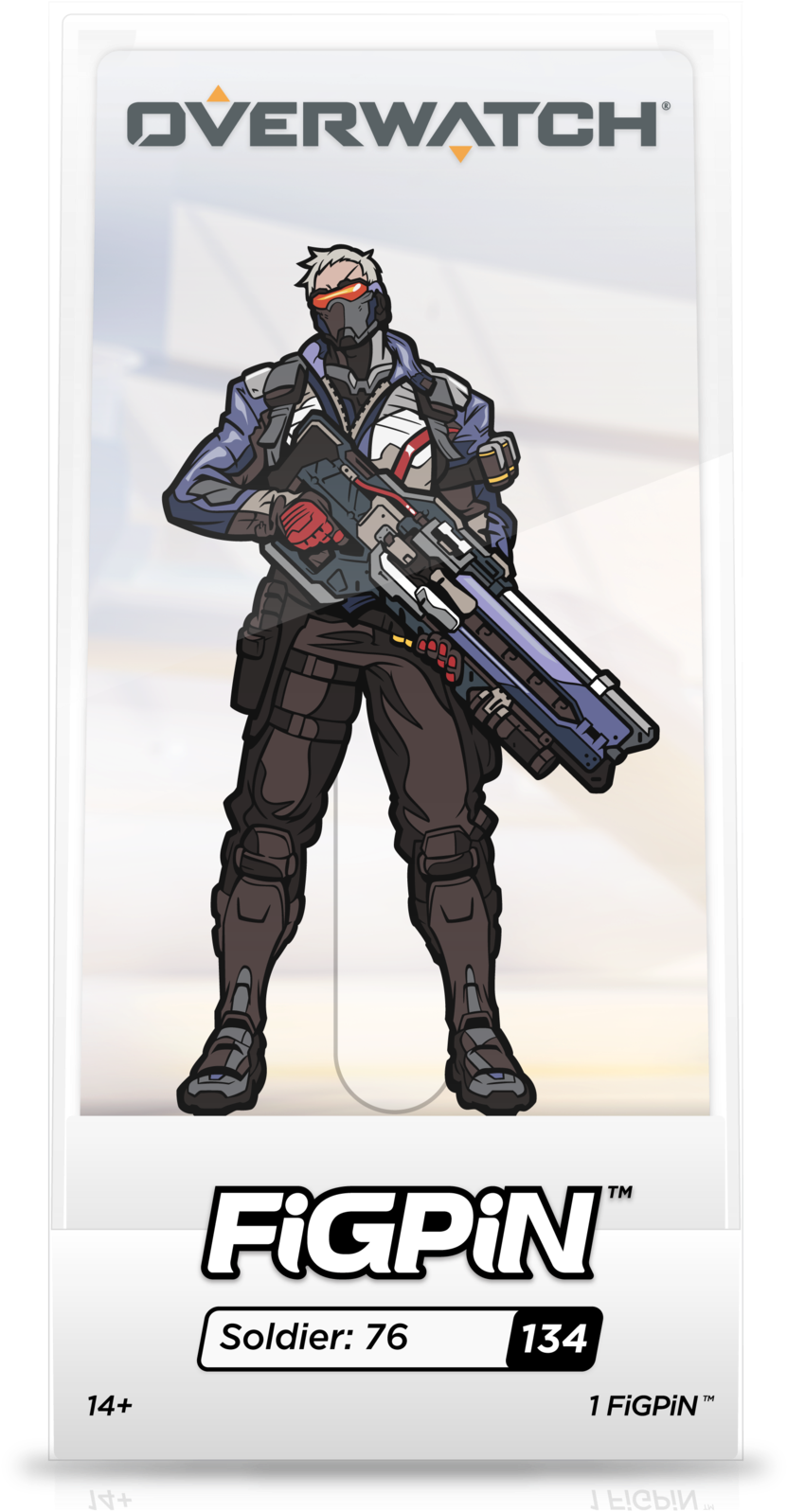 76 - Overwatch Figpin Soldier 76 (1024x1792), Png Download