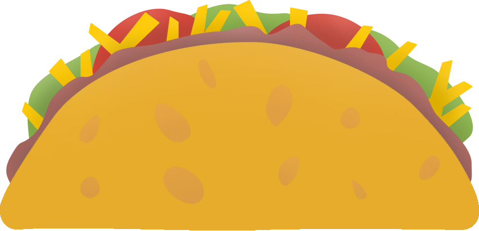 Tacos Clipart Transparent - Transparent Background Taco Clipart (971x468), Png Download