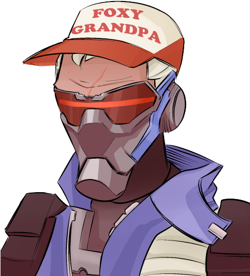 View Samegoogleiqdbsaucenao 1469669501145 , - Overwatch Soldier 76 Foxy Grandpa (500x567), Png Download