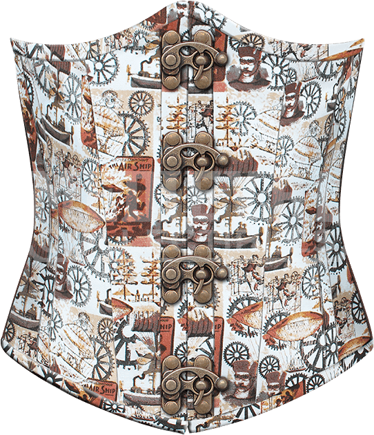 Vintage Pattern Steampunk Corset - Steampunk (651x651), Png Download