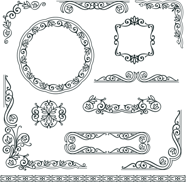Винтажный Узор, Винтажный Орнамент, Бордюр, Vintage - Frame Design Corner (600x589), Png Download