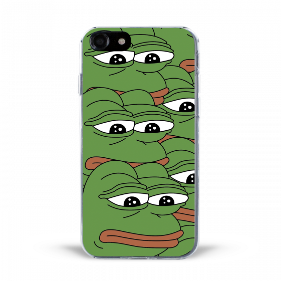 Iphone 7 Sad Pepe Pattern Case - Iphone 7 Sad Pepe (560x660), Png Download