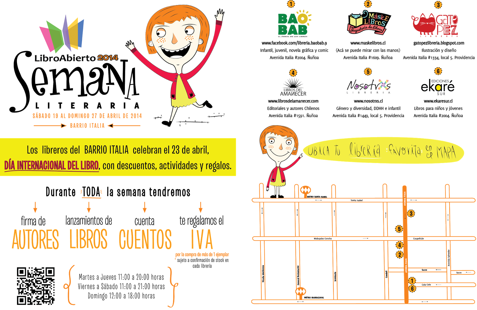 Imagen Semana Literaria "libro Abierto" De Barrio Italia - Cartoon (1600x1040), Png Download