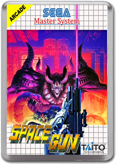 Space Gun Sega Master System Game Inspired Fridge Magnet - Space Gun Sega Master System (800x800), Png Download