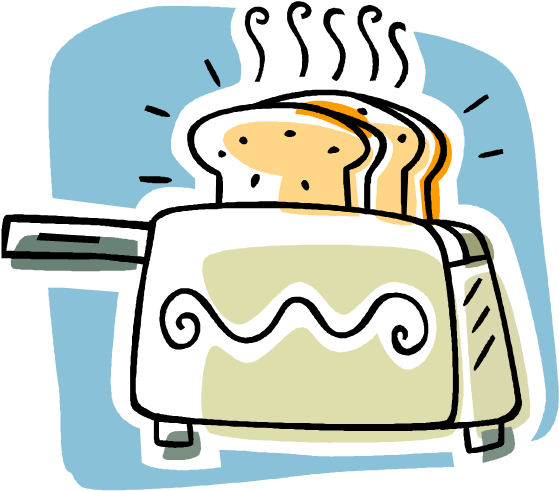Place The Donation In The Offering Plate During Worship - Clip Art Bread Toaster (563x506), Png Download