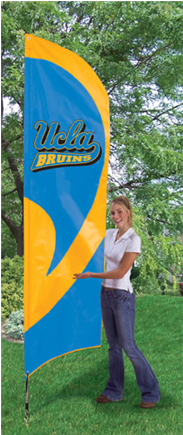 Ucla Bruins Ncaa Applique & Embroidered 102" X 30" - Iowa State Tall Feather Flag (434x434), Png Download