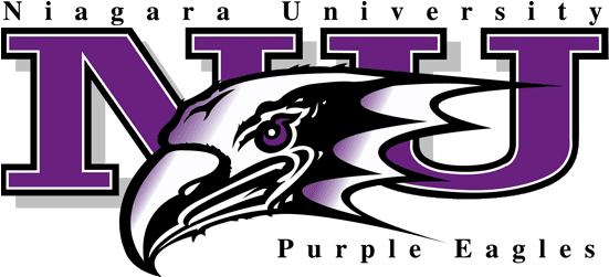 The Niagara Volleyball Team Opened Its Season With - Niagara Purple Eagles Logo (600x267), Png Download