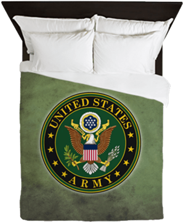 Army Seal Duvet Cover - Regal Comfort Us Army Seal Heavy Weight Mink Blanket (469x551), Png Download