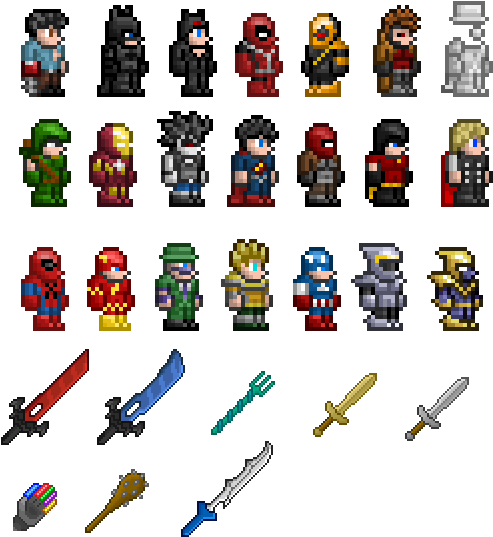 Best Of Sprite Sheet Png - Terraria Character Sprite Sheet (540x540), Png Download