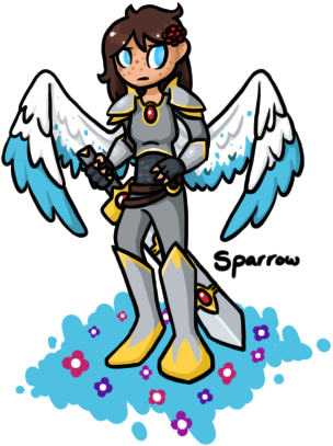Showcasei Drew One Of My Characters Just For Fun - Draw Terraria Characters Cartoon (329x435), Png Download