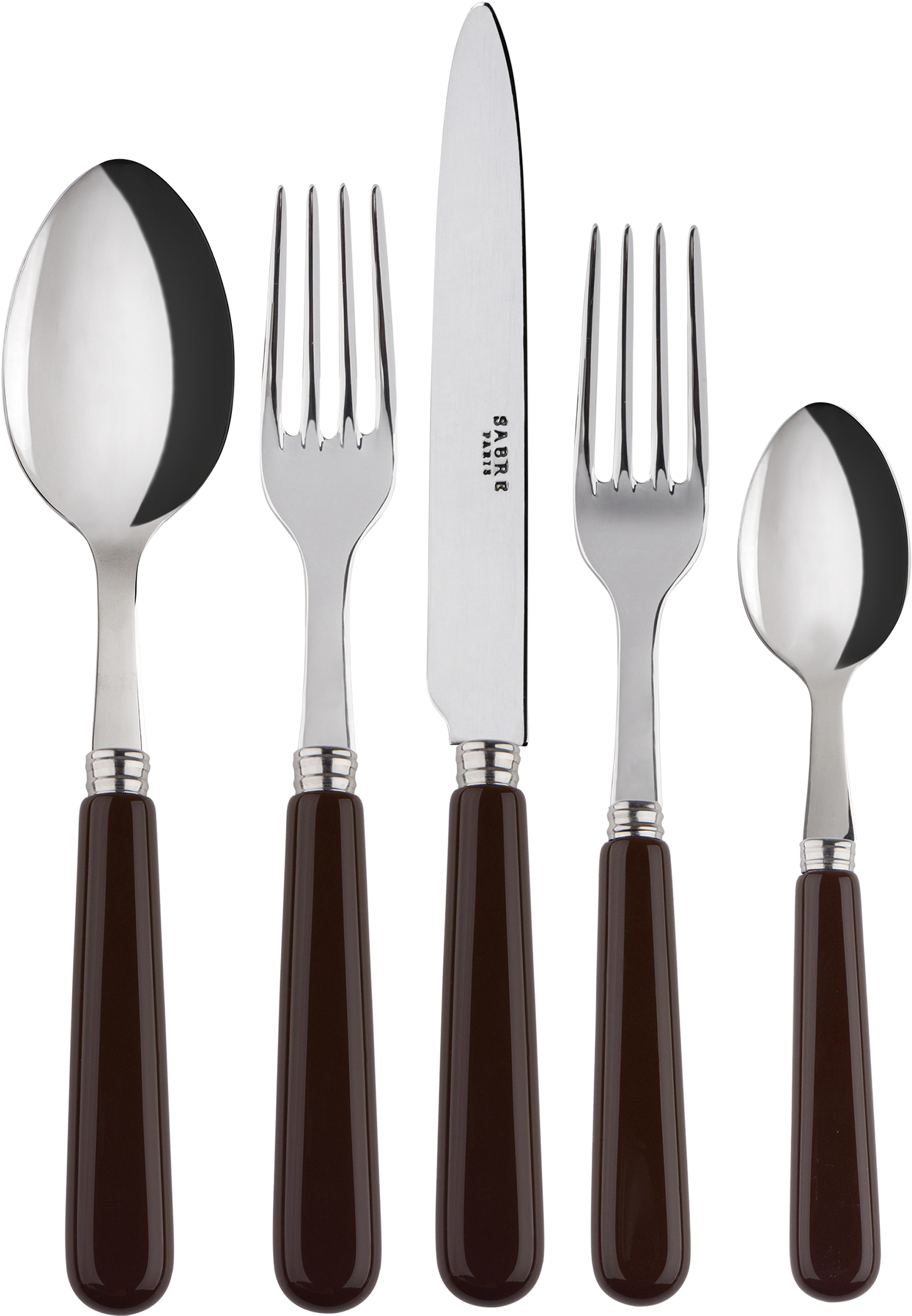 Brown Classic Collection - Sabre Couverts 4 Pièces - Basic Ménagères (2500x2500), Png Download