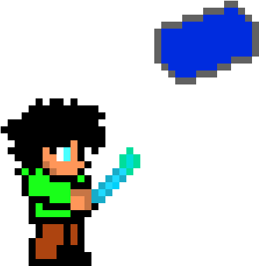 Terraria Character - Человек В Террарии (510x410), Png Download