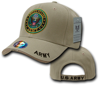 S001 - Military Cap - U - S - Army Seal - Khaki - Military Caps (350x350), Png Download