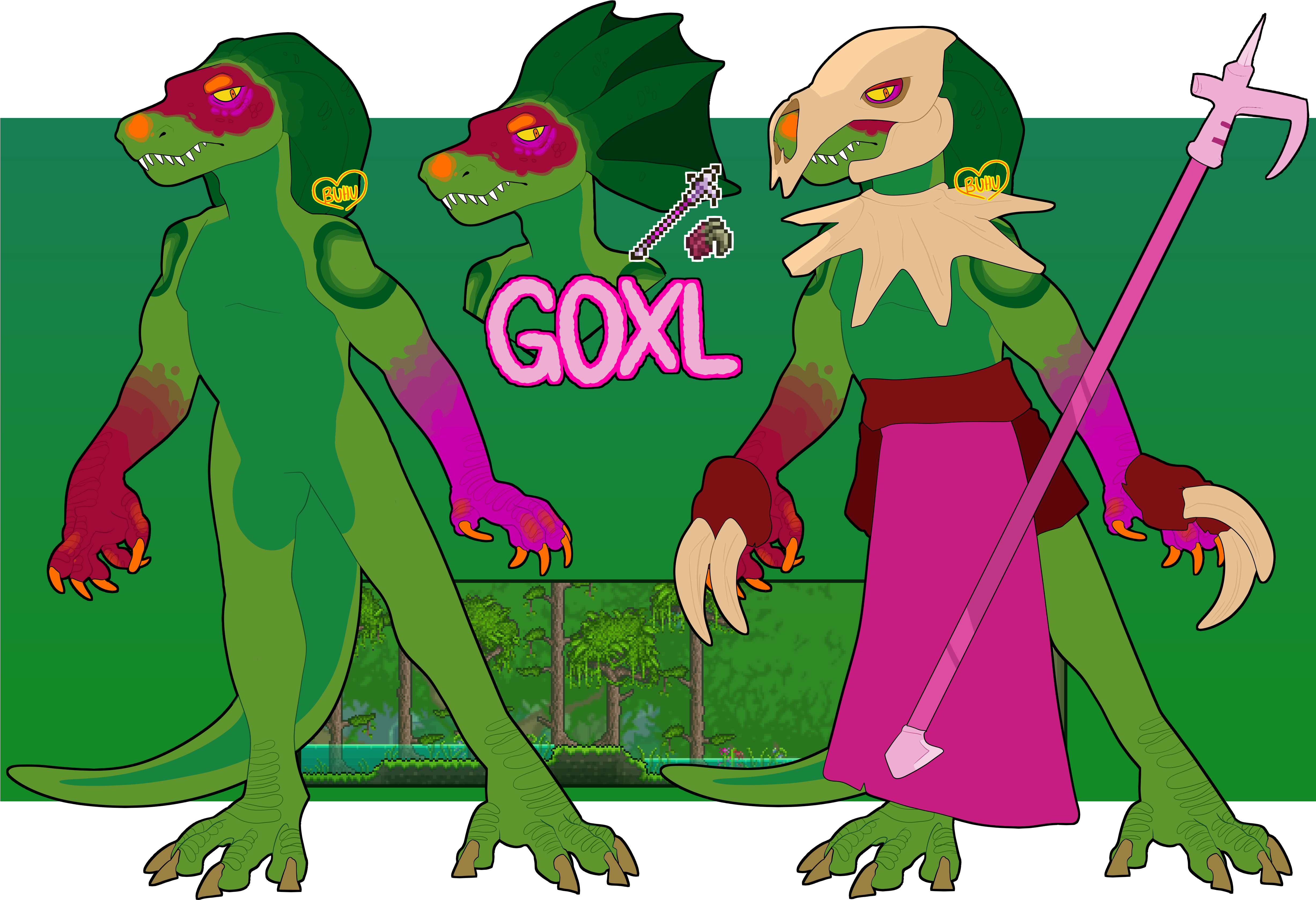 This Is Goxl, A Lihzahrd From The Jungle Temple Deep - Man (5031x3443), Png Download