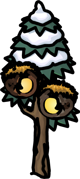 Wilds Puffle Treehouse - Club Penguin Tree (314x704), Png Download