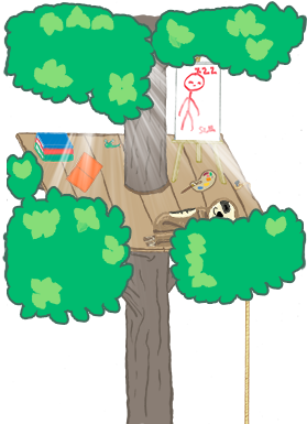 The Tree-house Is Where We Keep All Miscellaneous Fun - Tree (537x387), Png Download