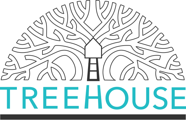 Tree House Tree House - Treehouse Black White (596x384), Png Download