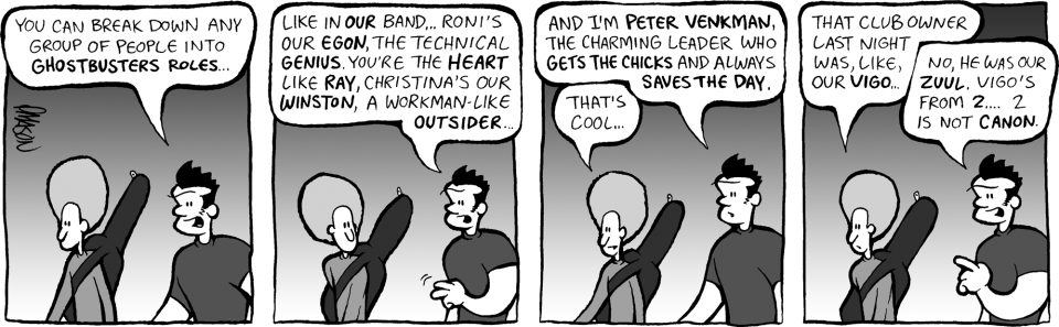 "everyone Is A Ghostbuster" - Comic Strip Of The Outsiders Book (960x297), Png Download