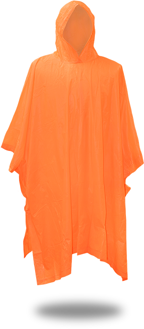 Vinyl Poncho With Hood (412x688), Png Download