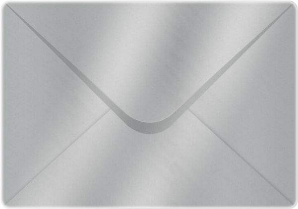 Zoom - Metallic Silver Envelopes (600x600), Png Download