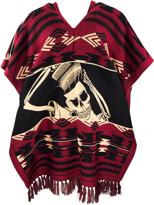Og Burgundy Knit Poncho - Suavecito (1000x800), Png Download