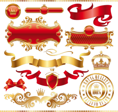 Cintas De Oro Psd - Vector (400x380), Png Download